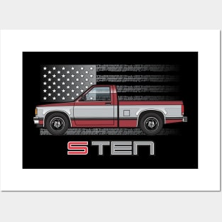 USA Maroon N Silver Posters and Art